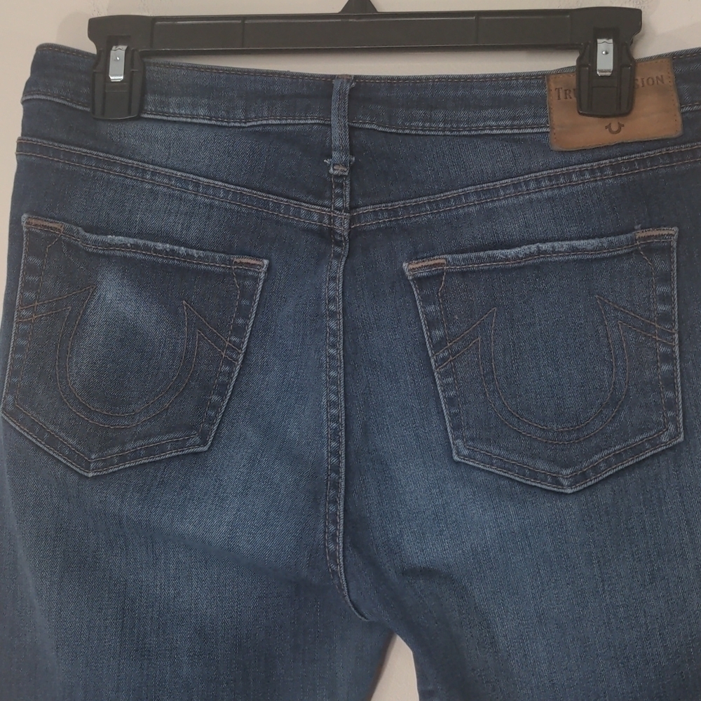 TRUE religion Halle Mid Rise Super Skinny Distressed Jeans 28 - Picture 6 of 9